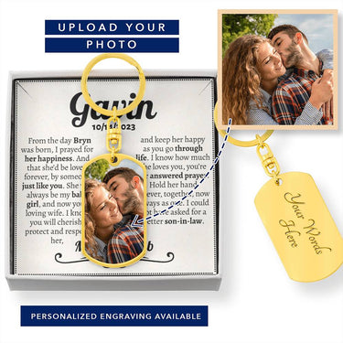 Son In Law Wedding Morse Code Keychain - Love You This Much
